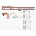 copper fitting copper 90 degree long elbow C*C